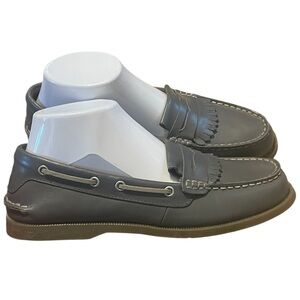 Sperry‎ Conway Kiltie Loafers Womens Grey Leather Flats Casual STS84495, Size 8